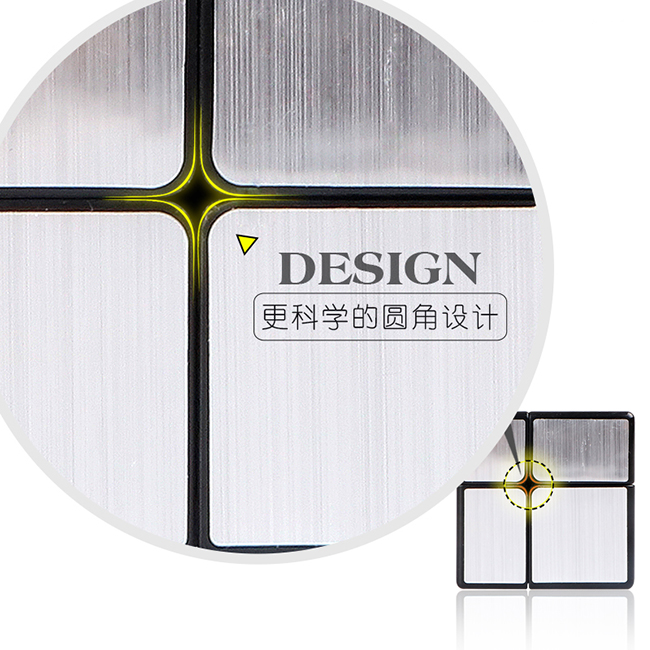 QiYi 2x2x2 Brushed Mirror Block Cube Golden